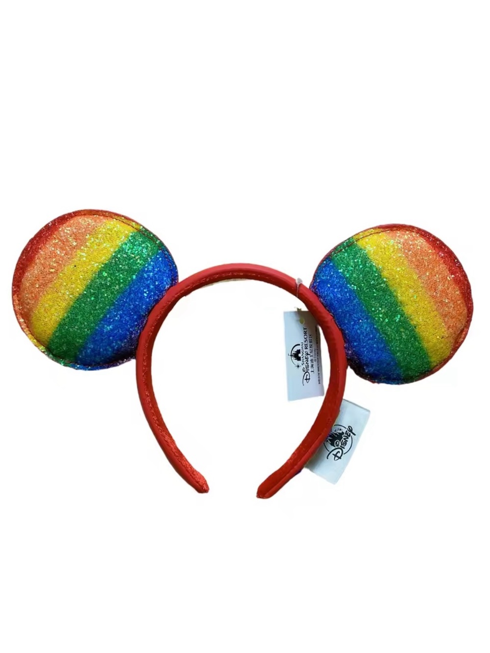Rainbow Glitter Mickey Mouse Ear Headband